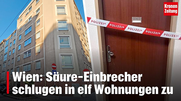 Säure-Einbrecher schlugen in elf Wohnungen zu | krone.tv NEWS