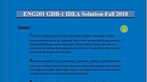 ENG201 GDB 1 Solution Fall 2019