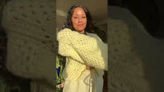 Easy 4 step Granny Square Cardigan (Tutorial Coming Soon!) #crochet #crochettutorial #grannysquare