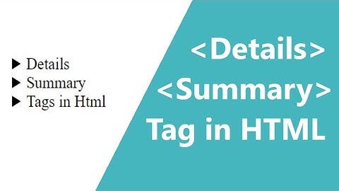Details & Summary tag in html || Details tag in Html || Summary tag
