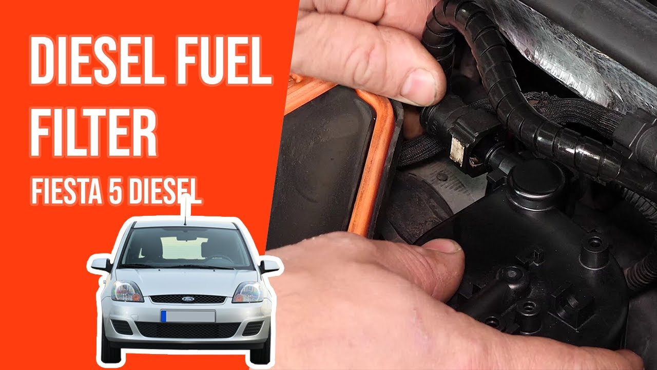 How to replace the diesel fuel filter Fiesta mk6 1.4 TDCI ⛽ - YouTube