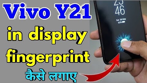 Vivo y21 In Display Fingerprint Setting  | Vivo y21 Me In Display Fingerprint Kaise Lagaen #vivoy21