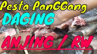 MASAK DAGING ANJING / MASAK DAGING RW  BERSAMA TEMAN DI PINGGIR SUNGAI  //  pANGGANG DAGING ANJING