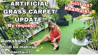 ARTIFICIAL GRASS CARPET UPDATE!! Ano na ichura ngayon? Sulit ba? || Mini garden|| ROMA SO