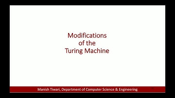 Modifications of Standard Turing Machines | Variations of Turing Machine