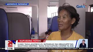 Ilang Taga - Agoncillo, Batangas Na Hinagupit Ng Bagyong Kristine, Nasa Evacuation Center Pa Rin.