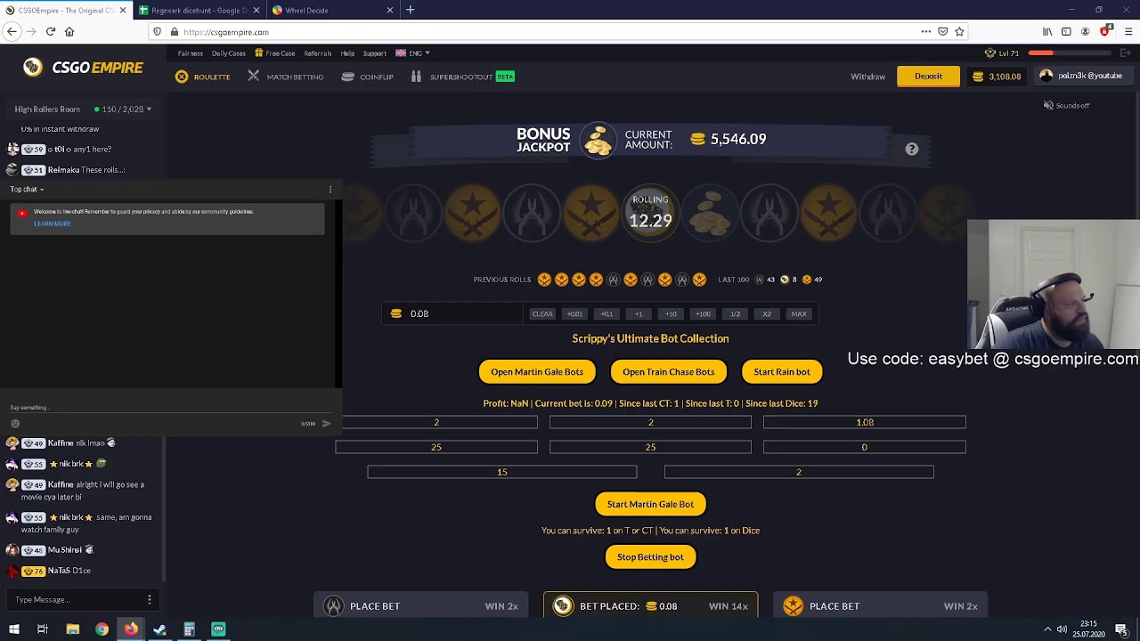 How to beat csgoempire with script / giveaways