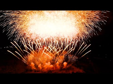 【 花火 4K 空撮 】ドローン から見た 打ち上げ 花火 の迫力が凄い！【 いなしき サプライズ花火 2021 】Japanese fireworks seen from the drone