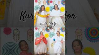 White Kurta Set for Holi | Holi Outfit Inspiration | White Anarkali | Meesho Finds | Meesho Wear |