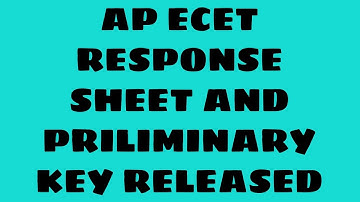AP ECET 2021 RESPONSE SHEET AND PRILIMINARY KEY RELEASED #APECET