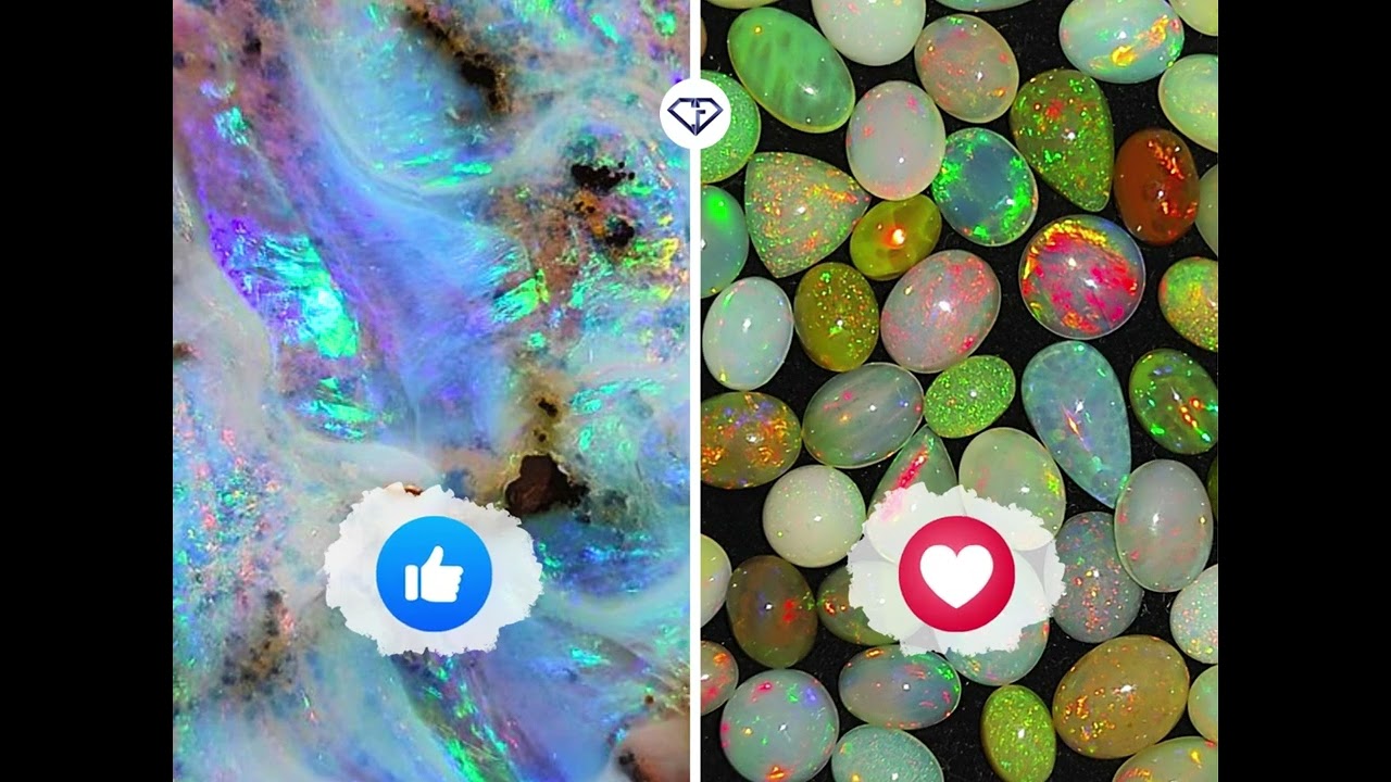 Paire D'opales Naturelles éthiopiennes - 100% Naturelles, Non Traitées - Forme Cabochon - Poids Total 2,73 Carats - Neuf Avec étiquettes