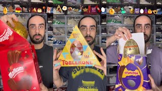 Food ASMR Eating Easter Chocolate Eggs and Exotic Snacks! 🥚🐔🐰