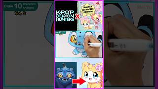 Drawing Derpy Tiger (KPop Demon Hunters) in Kawaii Drawing School Chibi Art Style Challenge | Mei Yu