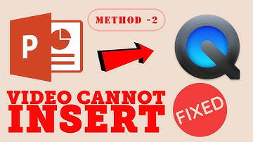 Method 2 - PowerPoint Cannot insert a video from the selected file. Verify that the path