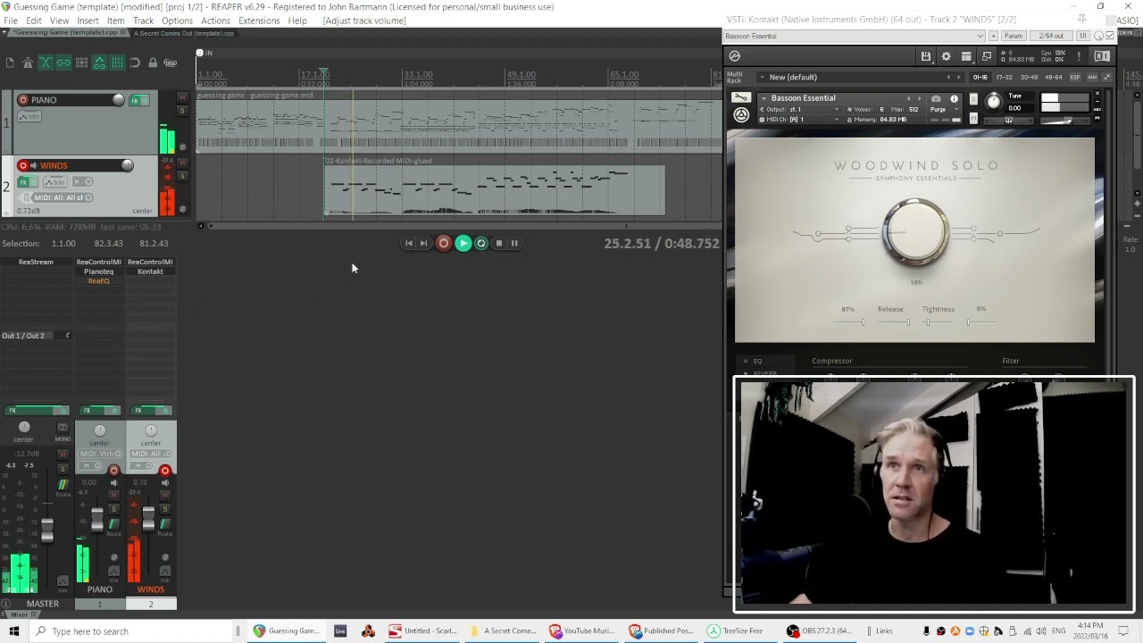 Music template (MIDI, WAVs, Reaper project file) - Guessing Game