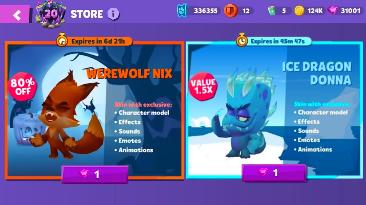 Buy Legendary Skin with only 1 Gem | Zooba