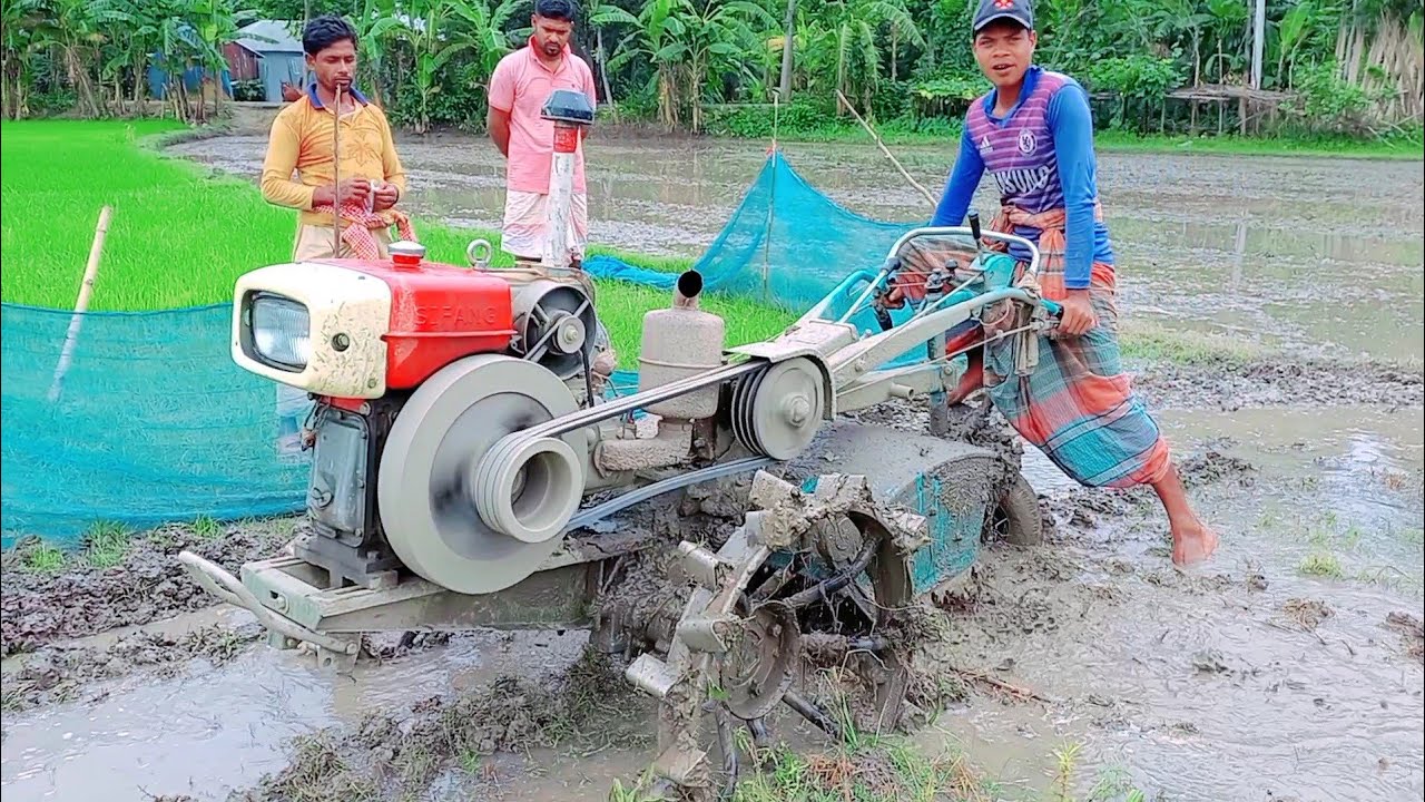 Easy way to  power tiller driving - Amazing machine start (Part=326)