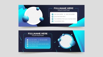 How To Create Email Signature | Illustrator Tutorial | Email Signature design template