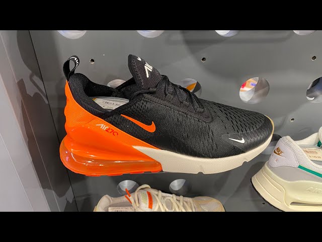 black and orange nike 270