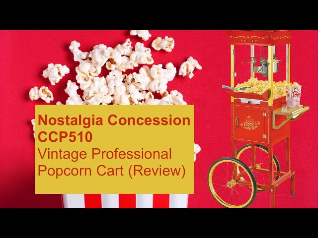 Nostalgia Popcorn Maker Machine - Professional Cart With 2.5 Oz Kettle  Makes Up to 10 Cups - Vintage Popcorn Machine Movie Theater Style - Red