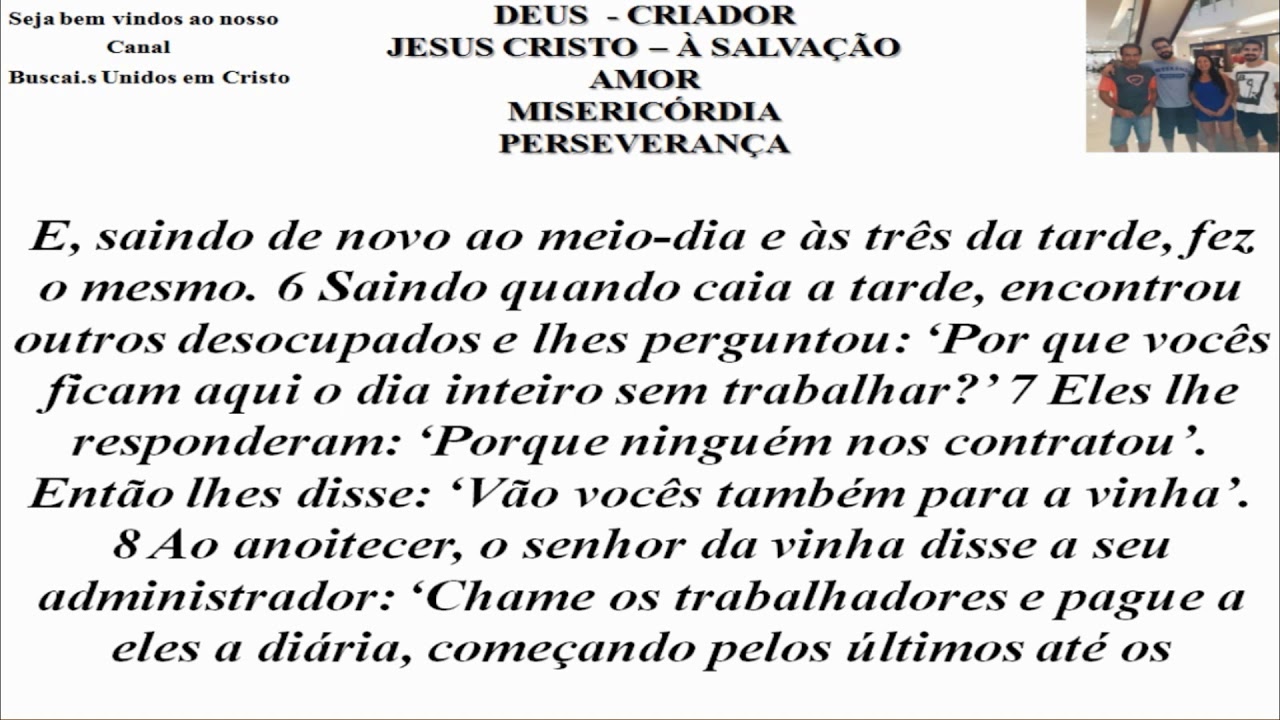 Mateus 20 1 16 Parábola dos trabalhadores da vinha YouTube Mateus 20 1 16 Parábola dos trabalhadores da vinha YouTube
