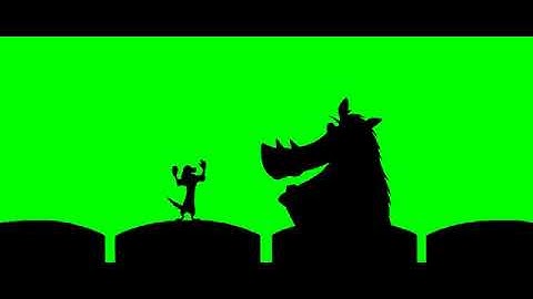 Timon and Pumbaa Interrupt 1 Green Screen (Widescreen Scope)