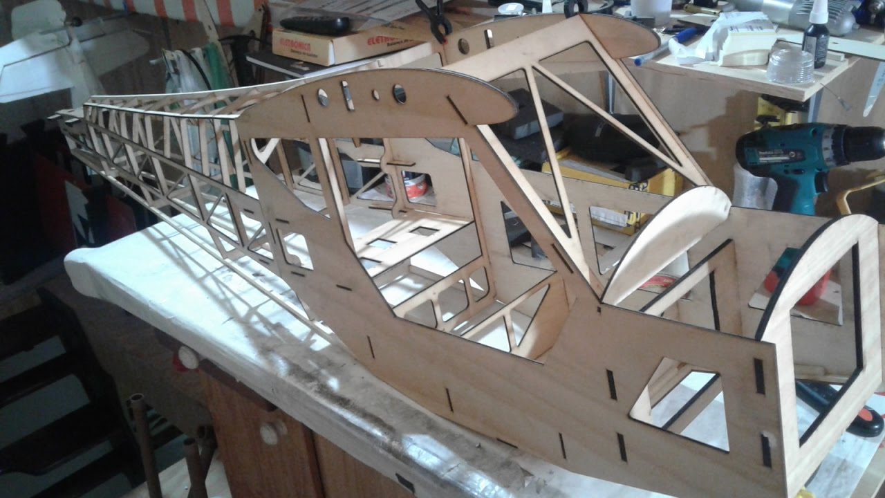 Montagem Shock CUB 30 timelapse video 1 fuselagem e asas YouTube