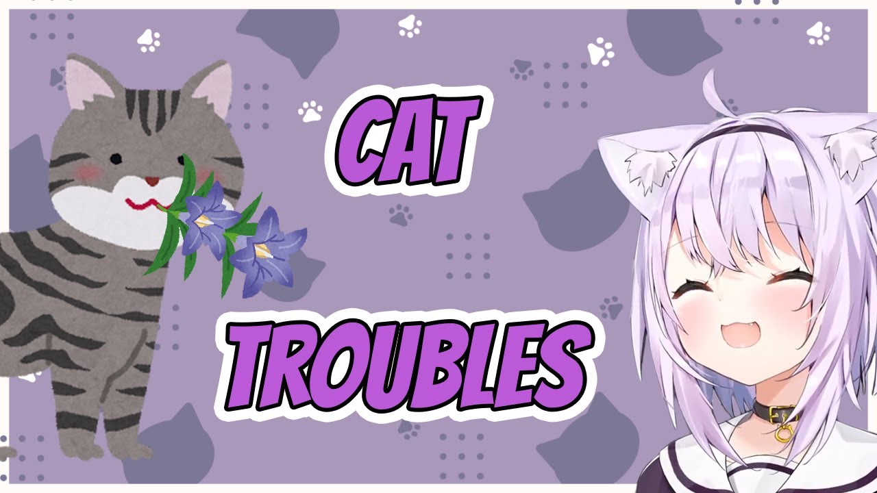 [Eng Sub] Okayu's Cat Keeps Stealing Her Flowers [Nekomata Okayu]