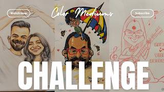 Caricature Challenge (color Mediums) | #caricature #livecaricature #liveportrait #artist #youtube