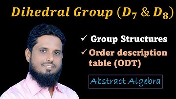 Lec 30 Dihedral Group D7 & D8, Group of symmetries of Triangles, subgroups of Dihedral groups