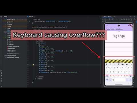 Fix Keyboard Overflow in Flutter (TextField Layout Error)