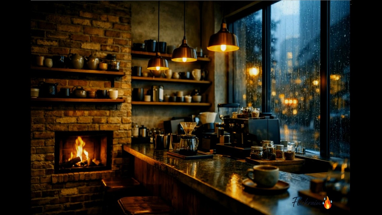 🌧️ Deep Sleep Rain & Soft Fireplace 10 Hours | 70% Rain Sounds to Cure Insomnia