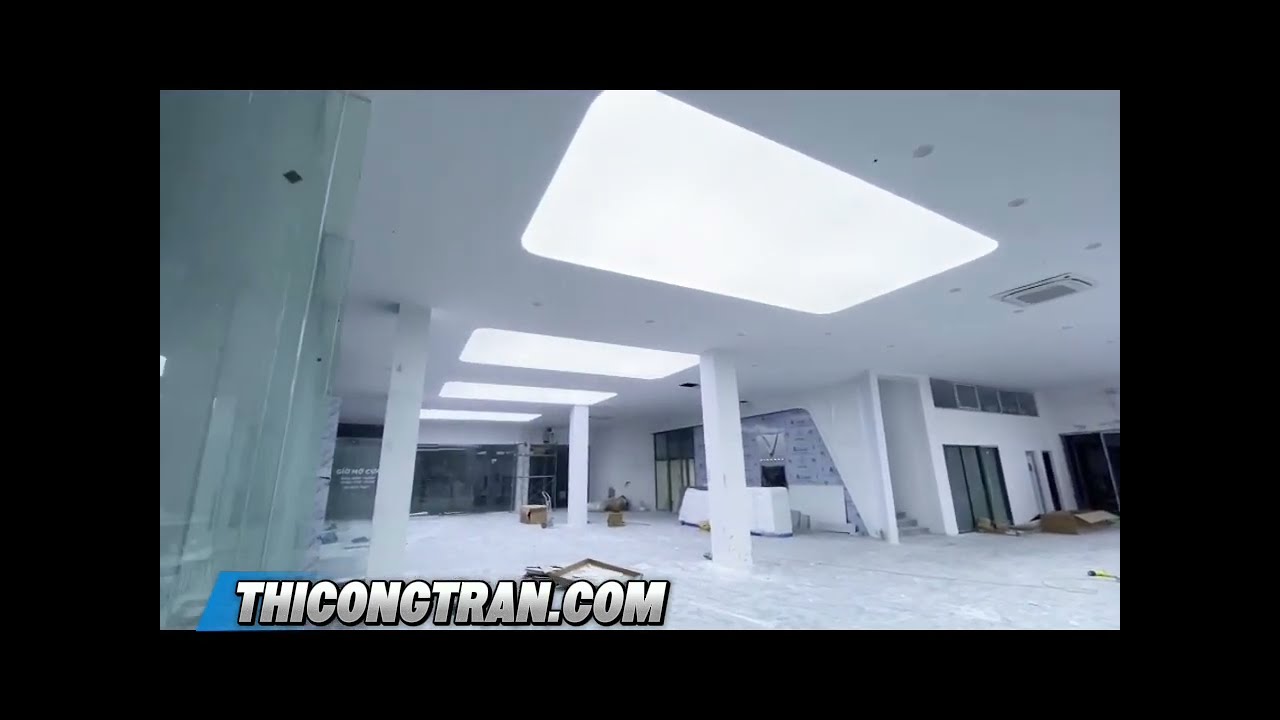 Barrisol Lighting for Showroom, Autocar Showroom Stretch Ceiling