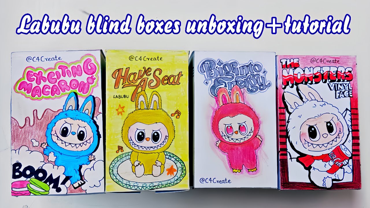 LABUBU BLIND BOXES UNBOXING + TUTORIAL | PAPER BLIND BOXES | PAPER DIY | ASMR 