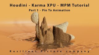 Houdini - Karma XPU - MPM Tutorial - Part 1 - Pin To Animation
