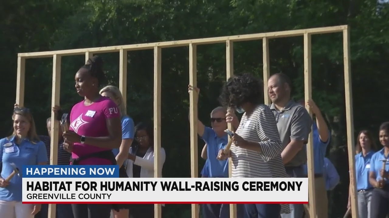 Habitat for Humanity holds wall raising ceremony for new homes in
