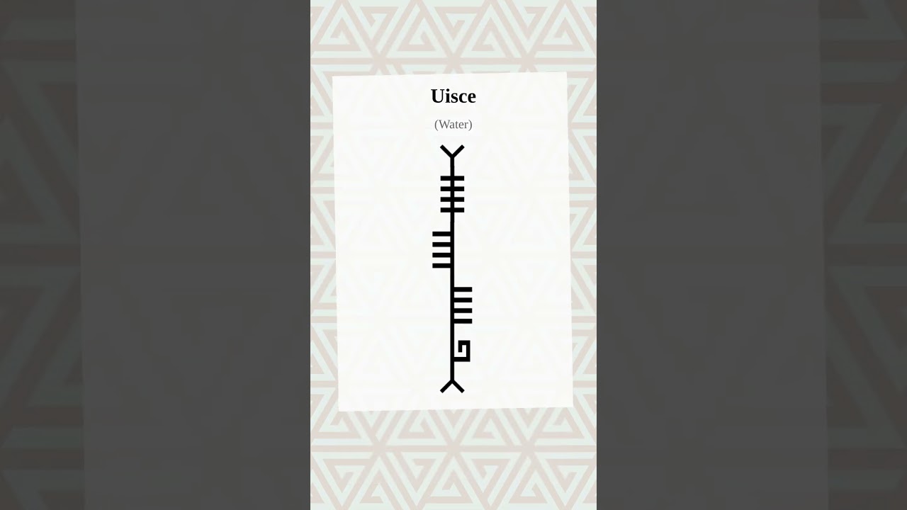 Ogham Word Of the Day uisce-water
