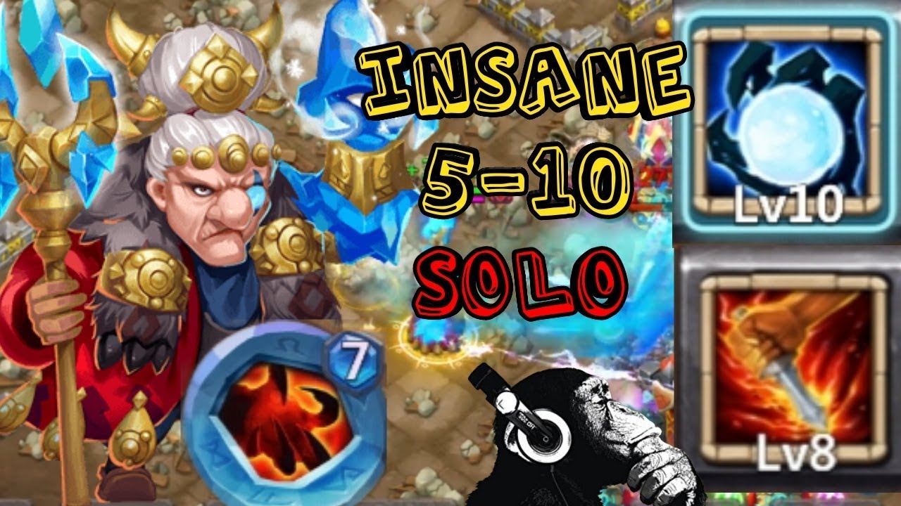 Ma Hatma | Insane 5-10 | SOLO | NO MAGIC | Castle clash