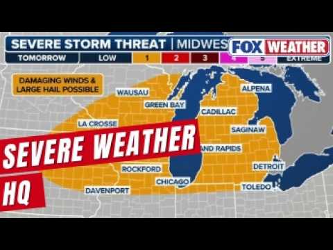 More Severe Storms Target Great Lakes With Large Hail, Heavy Rain ...