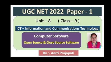 UGC NET // Paper - 1 // Unit -8 // ICT // Class - 9 ( Hindi / English )