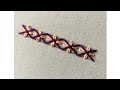 Super easy borderline design || Beautiful hand embroidery tutorial