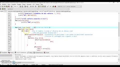 Linguaggio C: Array esercizio 7