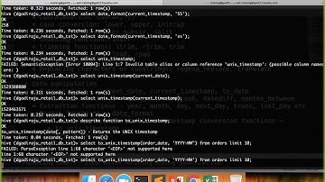 Hive Functions - Unix Timestamp Functions
