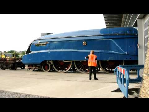 The Mallard being shunted to her temporary bed @ Shildon NRM 2010.