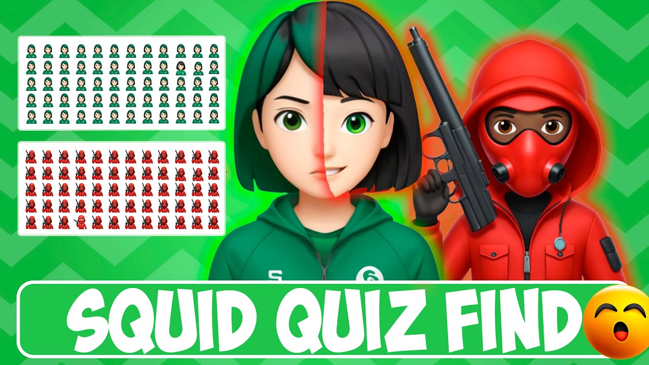 SQUID GAME QUIZ Find the ODD Emoji Out! 98% Fail This One! Spot the Difference in 10 Seconds