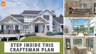 Craftsman Plan Virtual Walkthrough - 4 Beds 3 Baths 2,451 Sq. Ft. - Plan 124 680 - Houseplans.com Craftsman Plan Virtual Walkthrough - 4 Beds 3 Baths 2,451 Sq. Ft. - Plan 124 680 - Houseplans.com