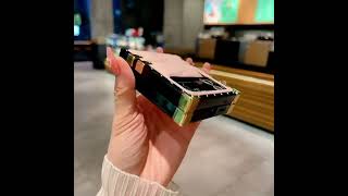 Square Premium Leather Samsung Flip Case