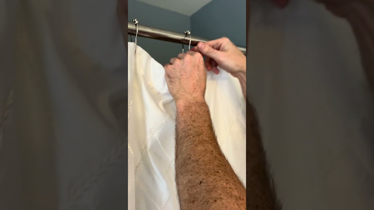 Shower Curtain Hooks Stylish Rust Proof Stainless Steel Shower Curtain Hooks for Bathroom, Set of 12