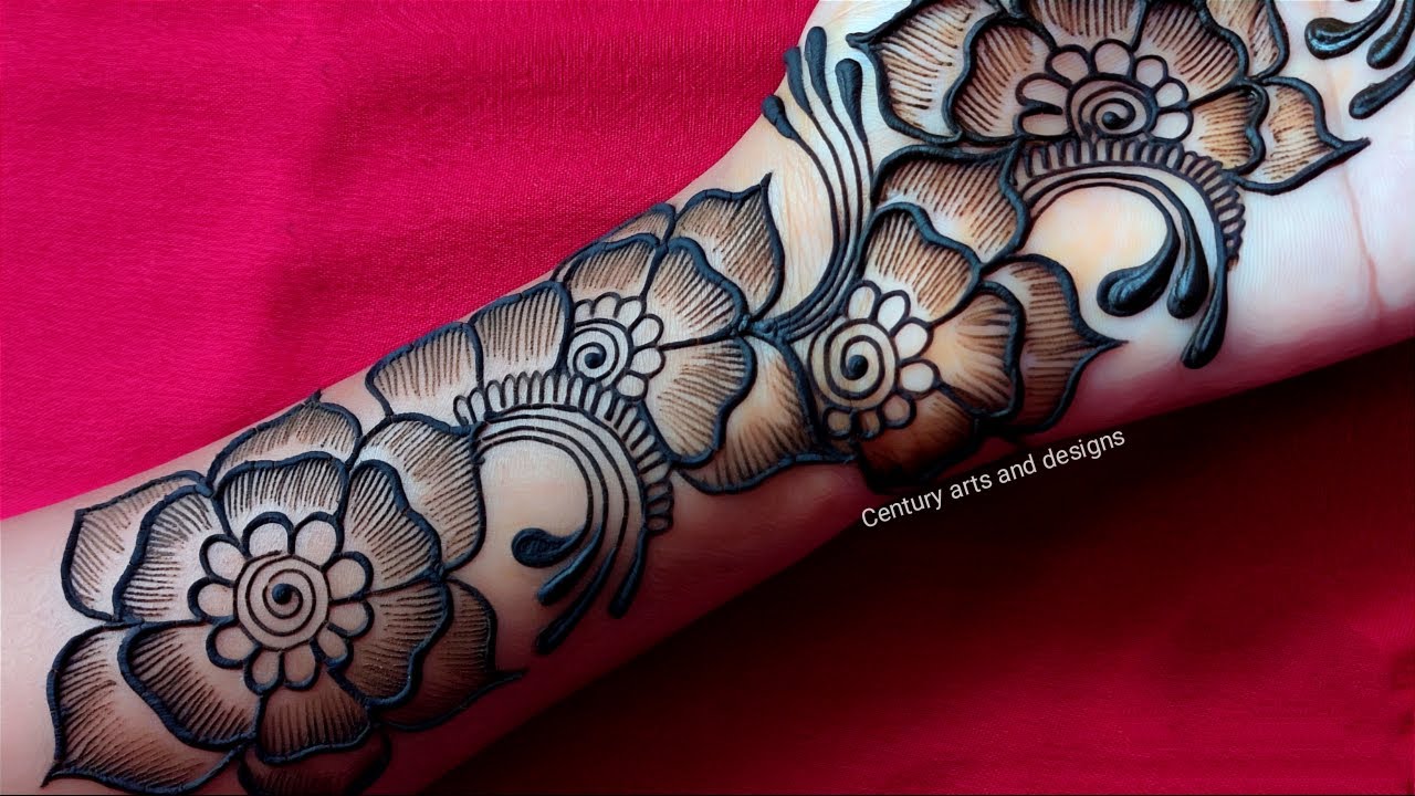 Very Beautiful Mehndi Design 🥰 || Front Hand Floral Shaded Mehndi ...