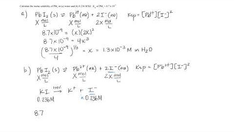 Molar Solubility